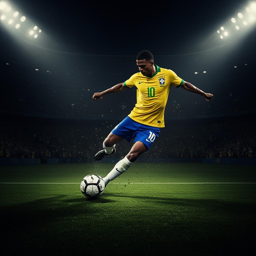 Jogador de futebol em ação